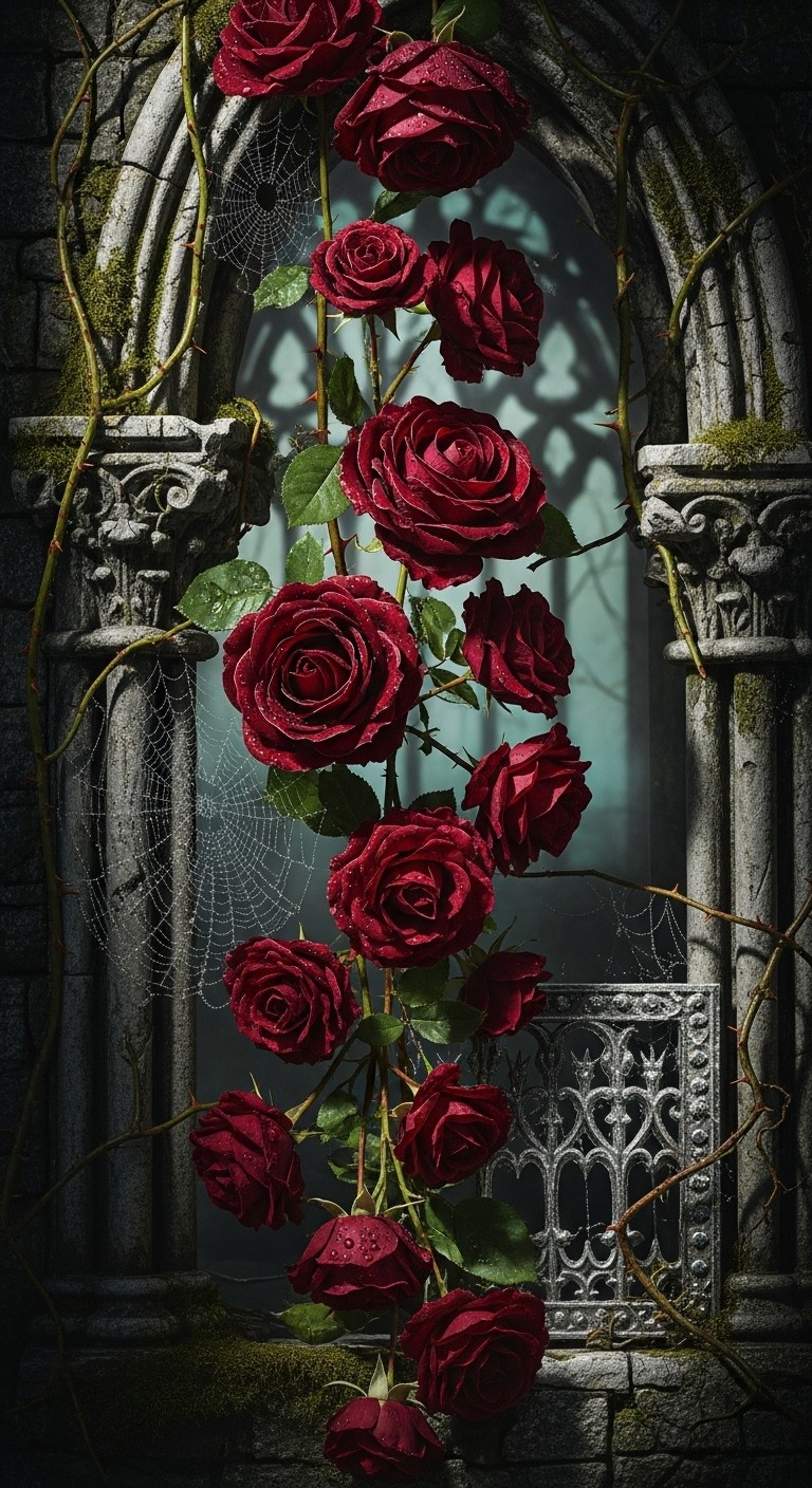 Gothic Standard Roses Free Gothic Rose Cascade Image - Roses, Gothic, Thorny | Download at ...