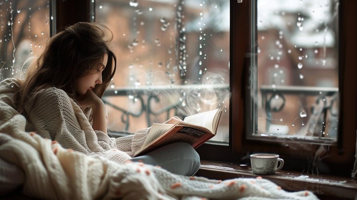 Free Cozy Reading Time Image - Reading, Rain, Window | Download at ...