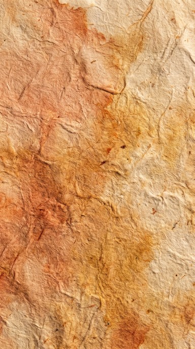 Weathered handmade paper fills the whole frame in a close-up, photo ...