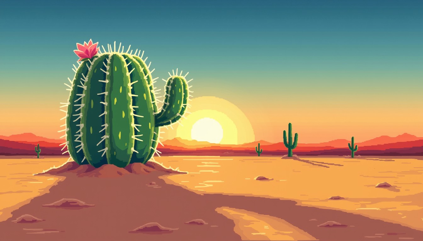 Free Blooming Cactus Sunset Image - Cactus, Sunset, Desert | Download ...