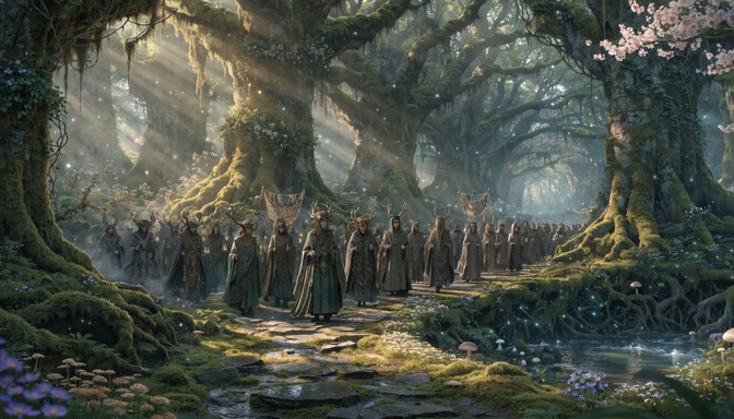 Free Enchanted Forest Procession Image - Forest, Enchanted, Magical ...