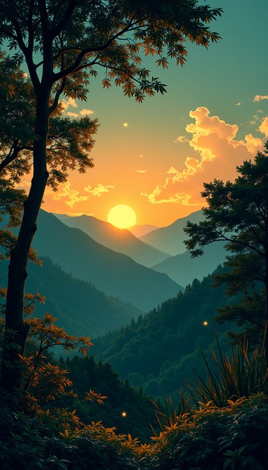 Free Golden Mountain Sunset Image | Download at StockCake