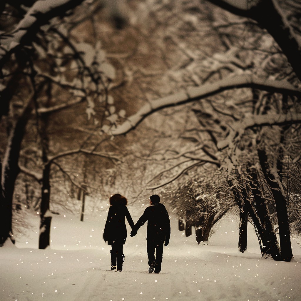 Free Winter Love Stroll Image - Winter, Love, Couple | Download at ...