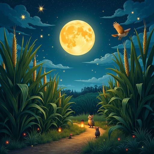 Free Moonlit Cornfield Night Image - Cornfield, Moonlight, Night ...
