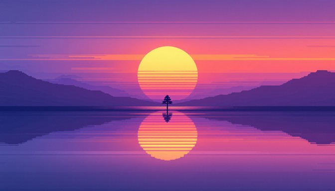 Free Pixel Sunrise Reflection Image - Pixel, Sunrise, Sunset | Download ...
