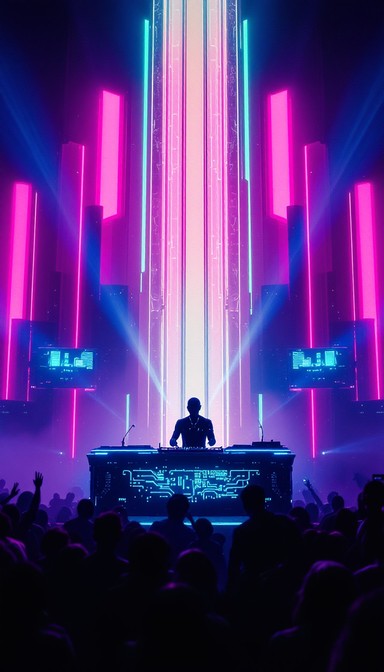 Free Neon Concert Experience Image - Cyberpunk, Neon, Holographic ...
