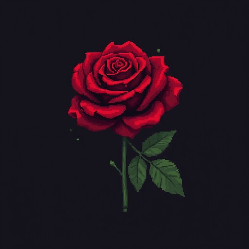 Free Pixelated Rose Bloom Image - Rose, Flower, Bloom | Download at ...