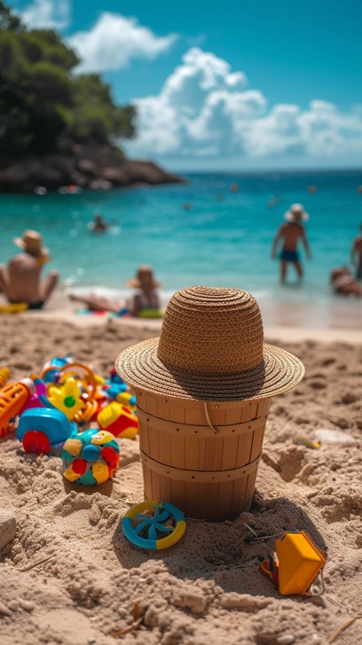 Free Beach Day Fun Image - Beach, Hat, Sand | Download at StockCake