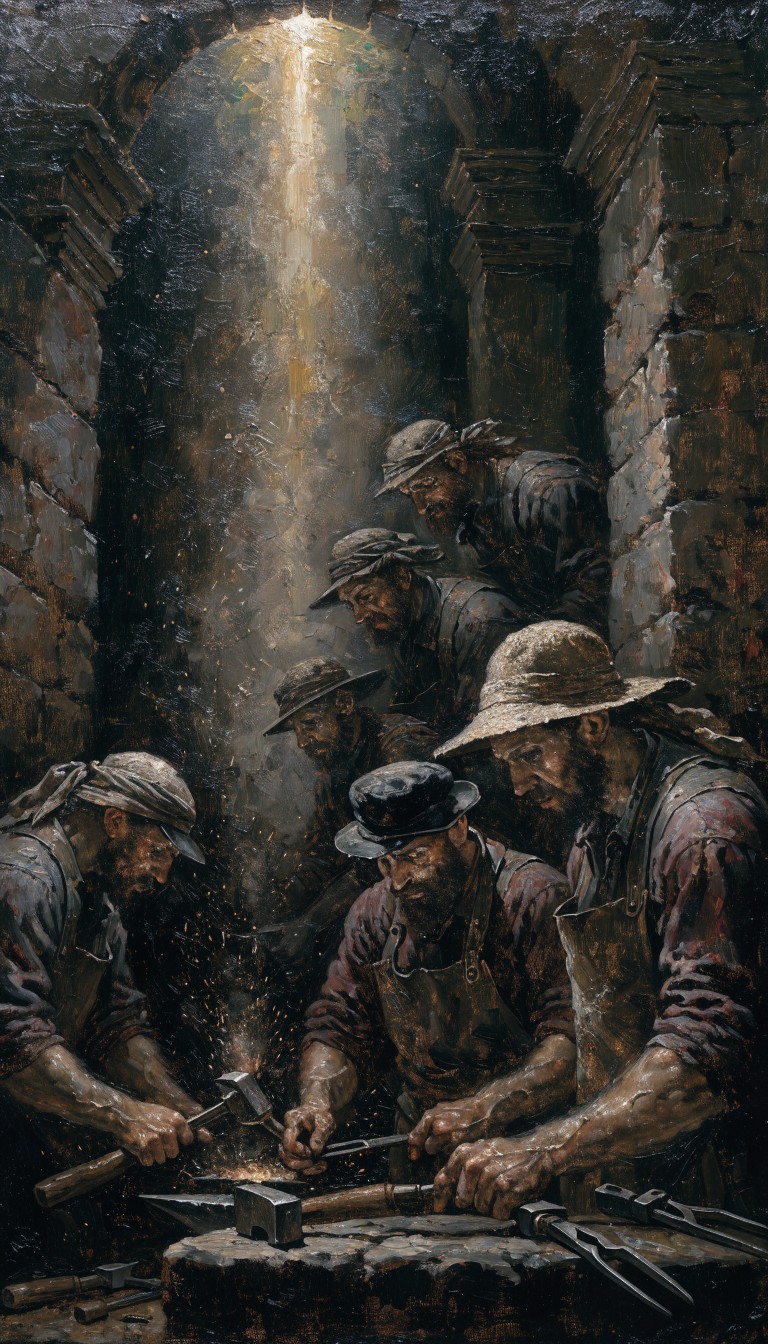 Free Sacred Labor Illuminated Image - Baroque, Workers, Craftsmen ...