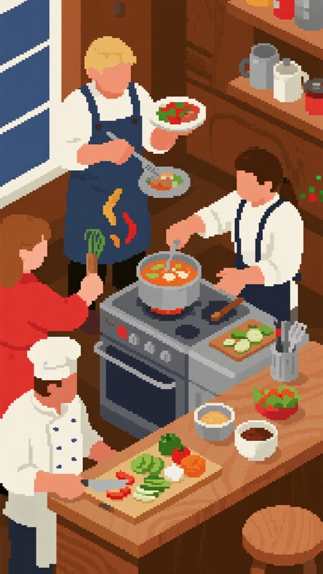 Free Collaborative Cooking Chain Image | Download at StockCake