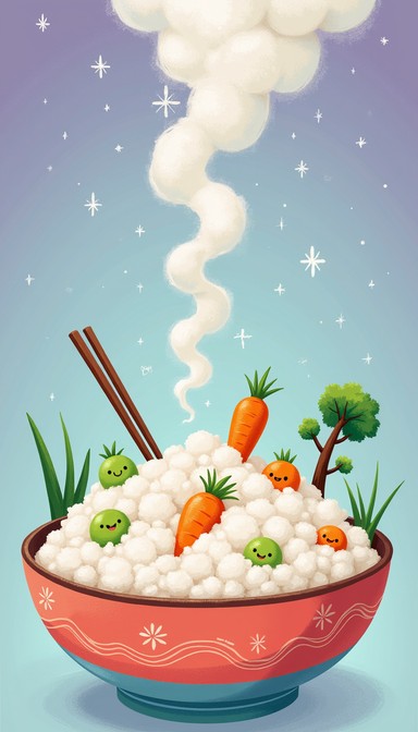 Free Magical Rice Bowl Image - Rice, Bowl, Steam | Download at StockCake