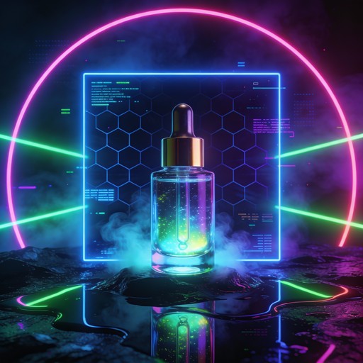 Pyropunk Cosmetics Free Cyberpunk Skincare Glow Image - Cyberpunk, Serum, Neon | Download ...