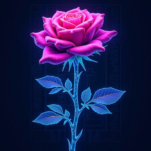 Free Neon Cyberpunk Rose Image - Cyberpunk, Rose, Neon | Download at ...