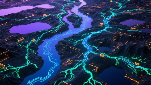 Free Luminous Network Flows Image - Digital, Streams, Glowing ...