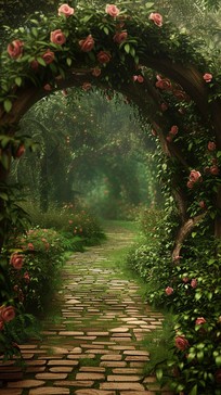 Free Enchanted Garden Arch Image - Garden, Arch, Flowers | Download at ...