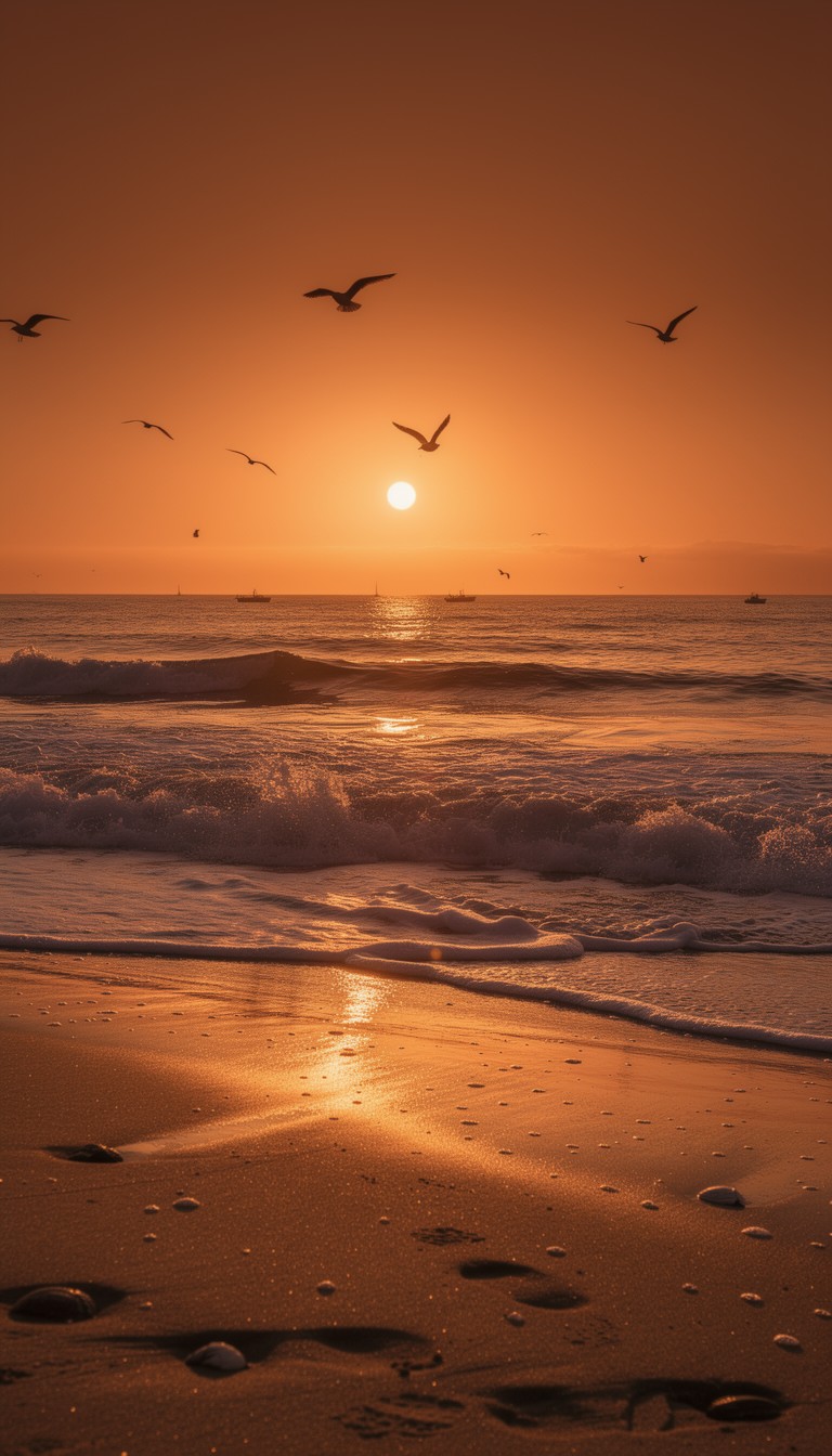 Free Sunset Beach Serenity Image - Sunset, Beach, Ocean | Download at ...