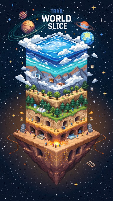 Free World Slice Journey Image - Pixel, Earth, Layers | Download at ...