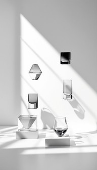 Free Floating Glass Geometry Image - Minimal, Geometric, Glass ...