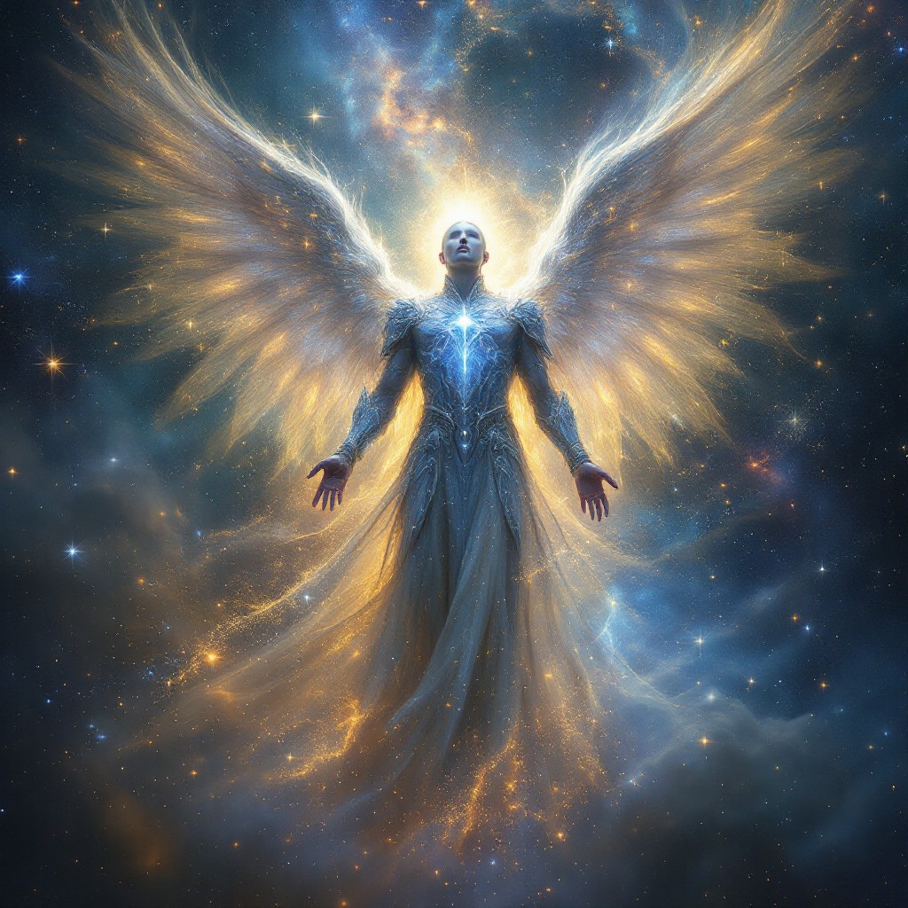 Free Celestial Guardian Awakens Image - Angel, Celestial, Cosmic ...