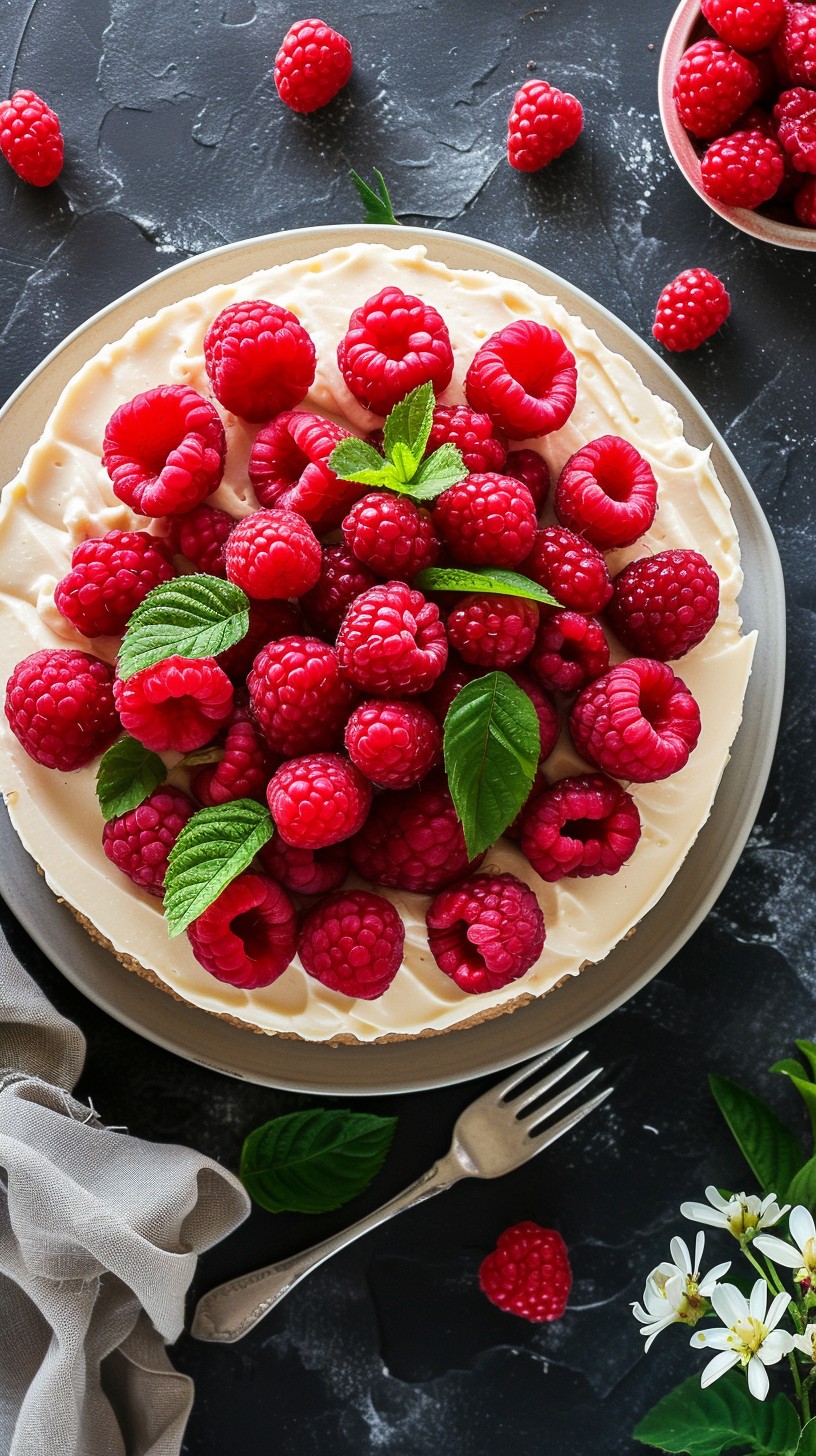 Free Raspberry Cheesecake Delight Image - Raspberries, Cheesecake ...