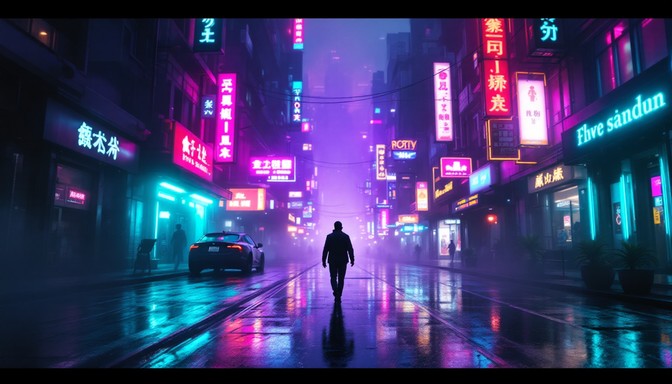 Neon Ai Works Free Rainy Cyberpunk City Image - Neon, Rain, Cityscape | Download at ...
