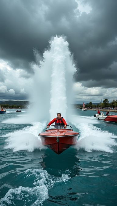 Red Powerboat Racing Free Powerboat water explosion Image - Speedboat, Racing, Water ...