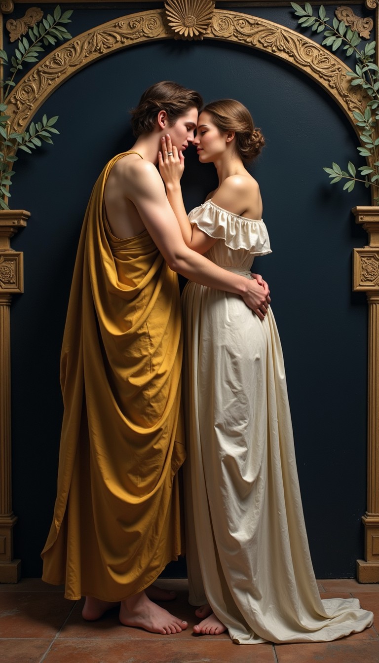 Free Renaissance Lovers Embrace Image - Renaissance, Classical, Drapery ...