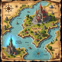 Free Enchanted Realm Map Image - Fantasy, Map, Parchment | Download at ...