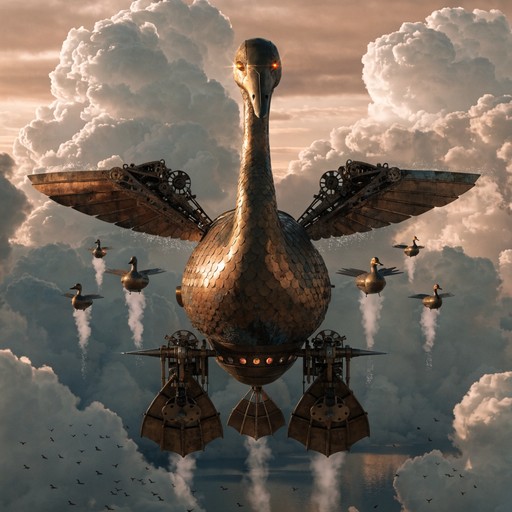 Free Steampunk Swan Soaring Image - Steampunk, Airship, Swan | Download ...