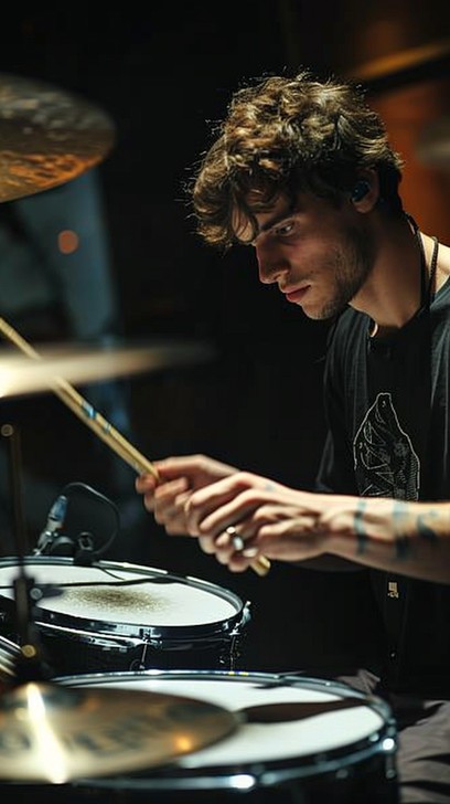 Drummer R Player Men Free Focused Drummer Performing Image - Musician, Performance, Stage ...