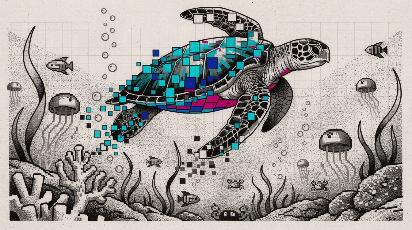Free Pixel Ocean Depths Image - Tattoo, Turtle, Ocean | Download at ...