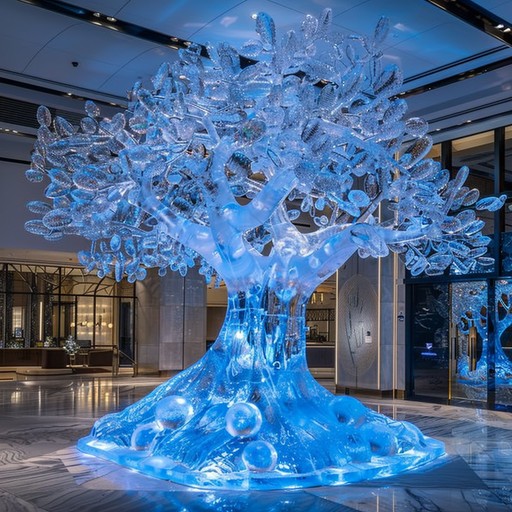 Glass Tree Shape Free Illuminated Glass Tree Image - Sculpture, Glass, Illuminated ...