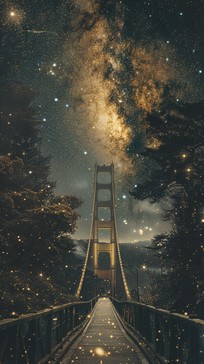 Free Starry Bridge Night Image - Starry, Bridge, Night | Download at ...