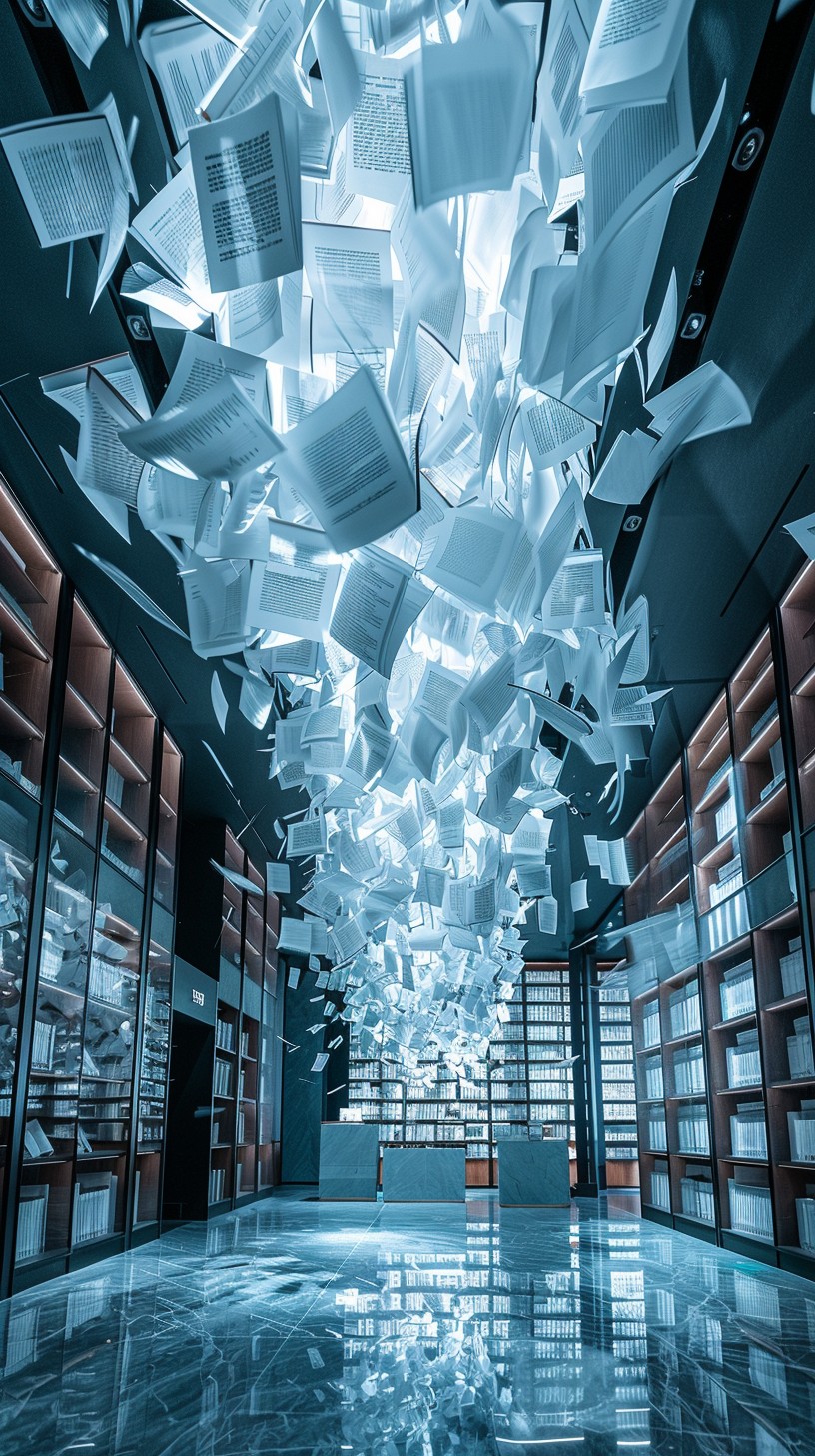 Free Floating Paper Art Image - Installation, Art, Library | Download ...