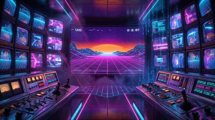 Free Synthwave Command Center Image - Synthwave, Neon, Cyberpunk ...