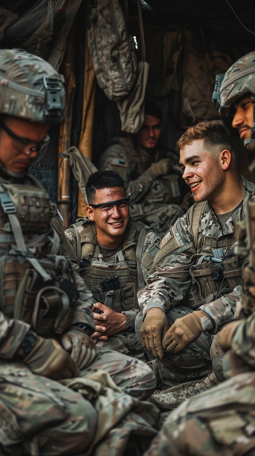Free Soldiers Sharing Moment Image - Soldiers, Camaraderie, Military ...