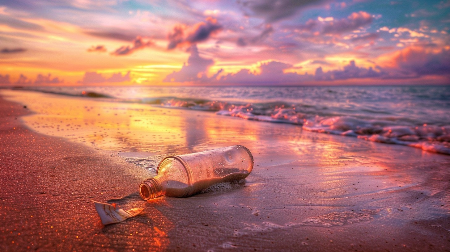 Free Sunset Bottle Beach Image - Sunset, Beach, Bottle | Download at ...