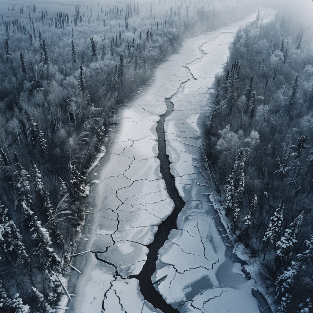 Free Frozen River Aerial Image - Winter, Aerial, River | Download at ...