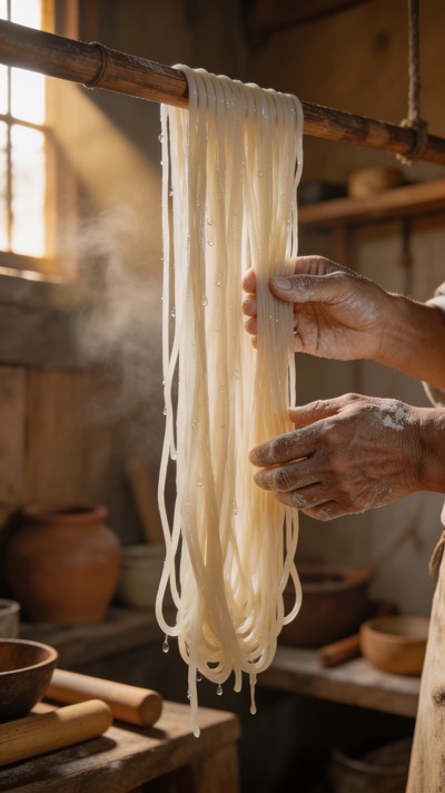 Noodle Making Rustic Free Handmade Noodle Artistry Image - Noodles, Illustration, Handmade ...