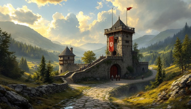 Free Medieval Border Checkpoint Image - Medieval, Watchtower ...