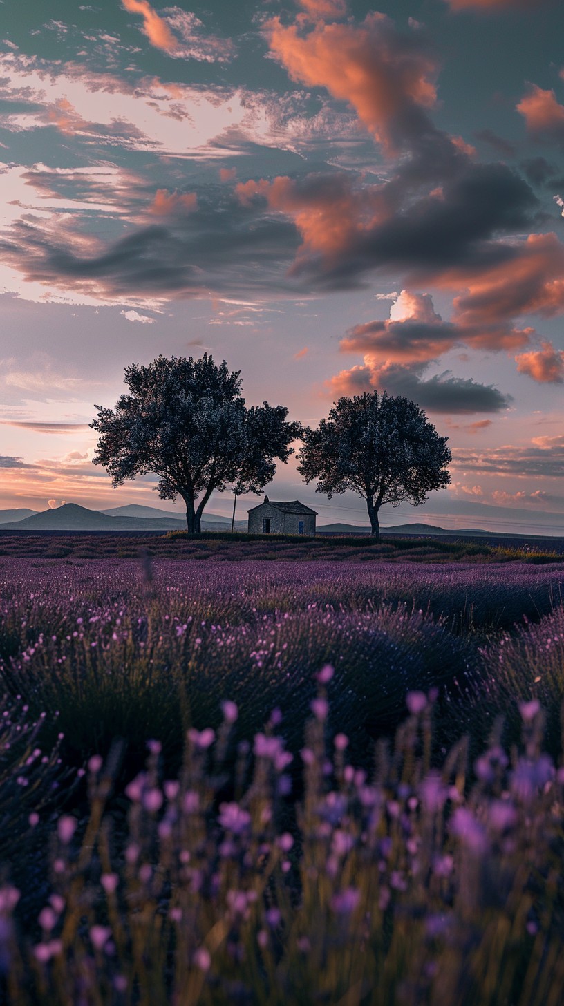 Free Lavender Field Sunset Image - Lavender, Sunset, Field | Download ...