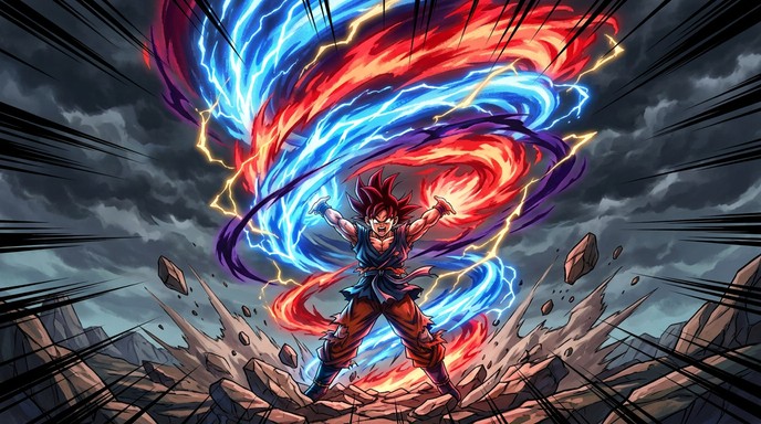 Overpowered Element Free Elemental Power Unleashed Image - Warrior, Anime, Energy ...