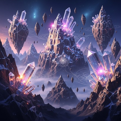 Free Floating Crystal Peaks Image - Mountains, Floating, Crystals ...