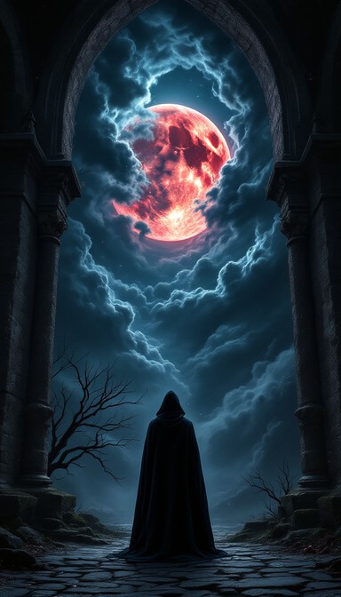 Decaying Moon Free Crimson Moon Rising Image - Gothic, Dark, Moon | Download at StockCake