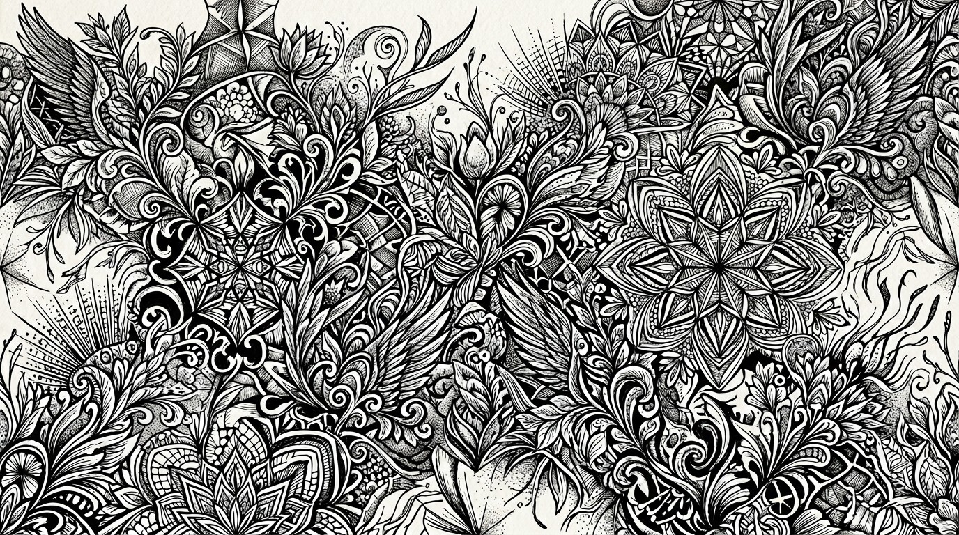 Free Intricate Ink Pattern Image - Illustration, Pattern, Ink ...