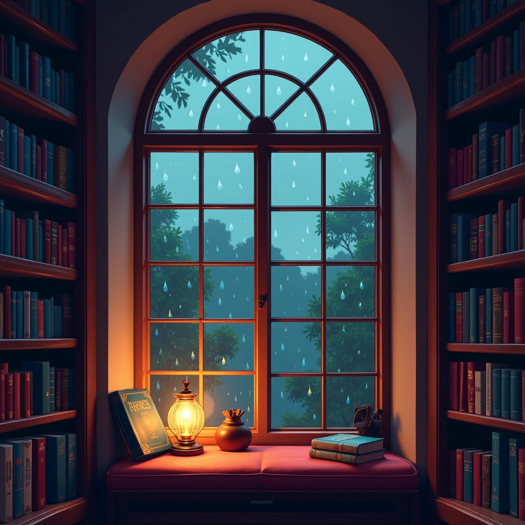 Library Backgrounds Rainy Free Rainy reading sanctuary Image - Cozy, Library, Window | Download ...