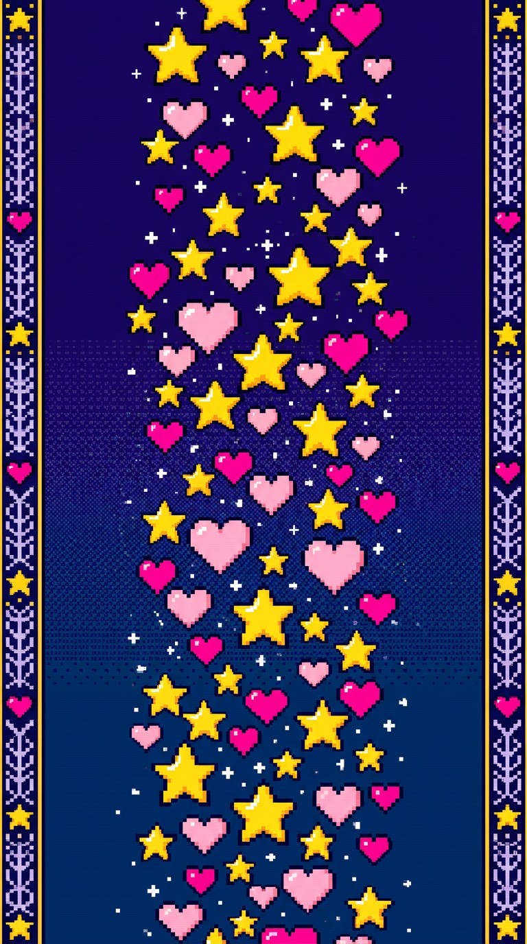 Free Pixel Hearts Falling Image - Pixel, Retro, 8-bit | Download at ...
