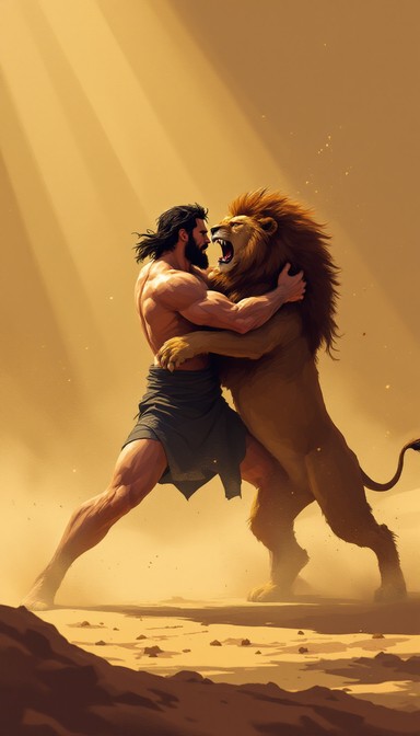 Free Strength Versus Beast Image - Strength, Warrior, Lion | Download ...