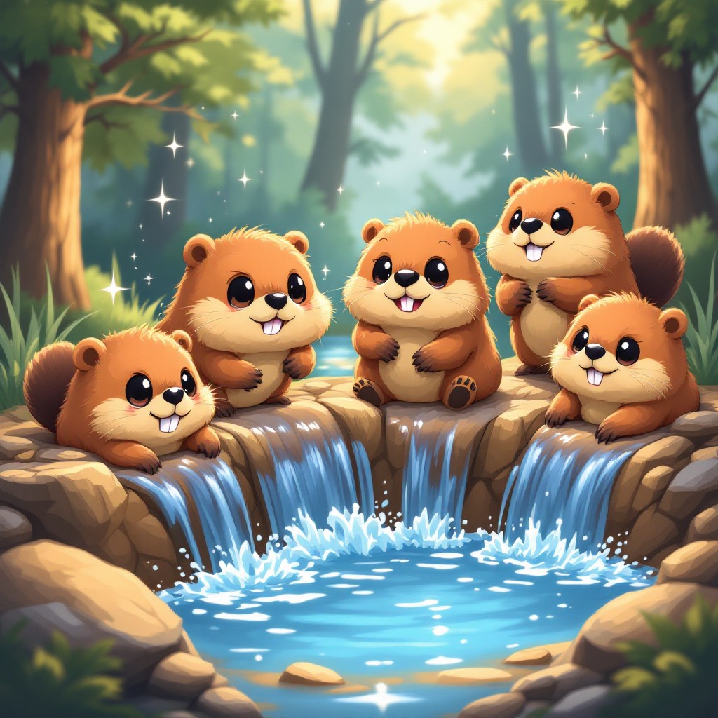Free Cheerful Beaver Squad Image - Beavers, Chibi, Anime | Download at ...