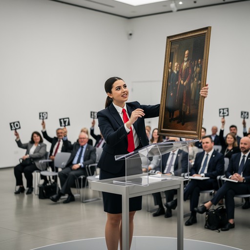 Free Art Bidding Begins Image - Auctioneer, Woman, Painting | Download ...